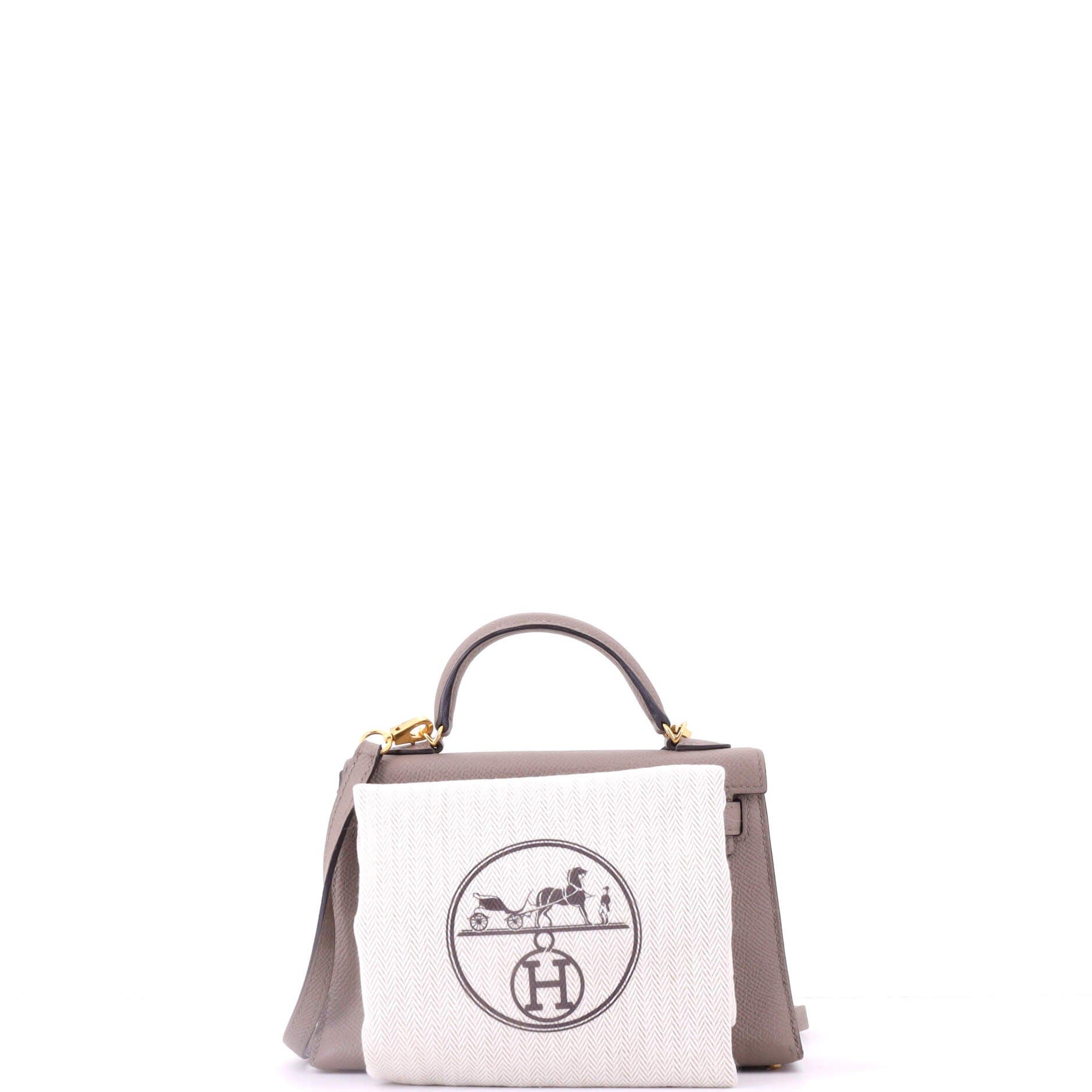 Pre-Owned Hermes Kelly Mini II Bag Grey Epsom with Gold Hardware 20, Alternate, color, 