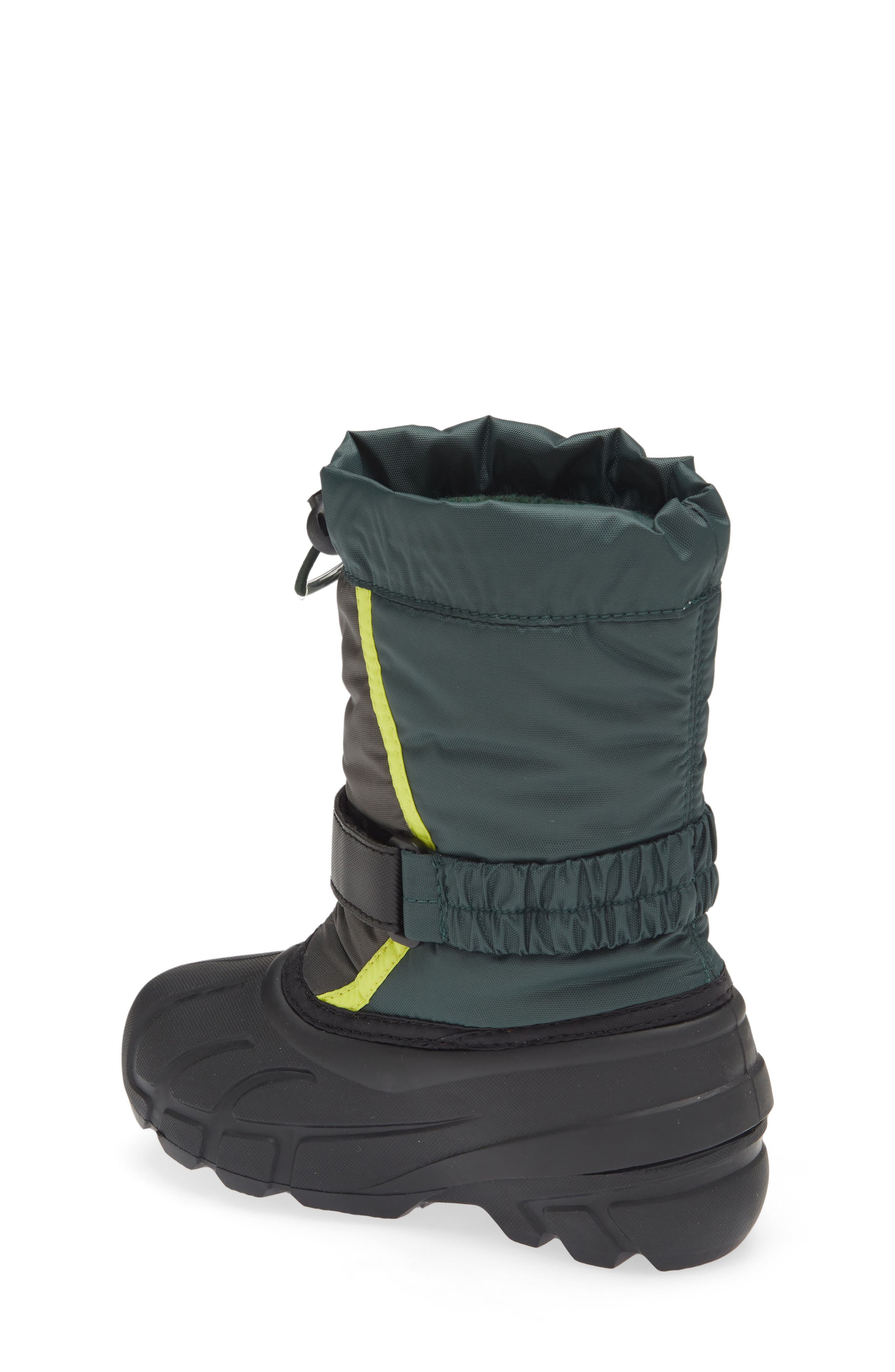 SOREL Kids' Flurry Weather Resistant Snow Boot, Alternate, color, Spruce/ Grill