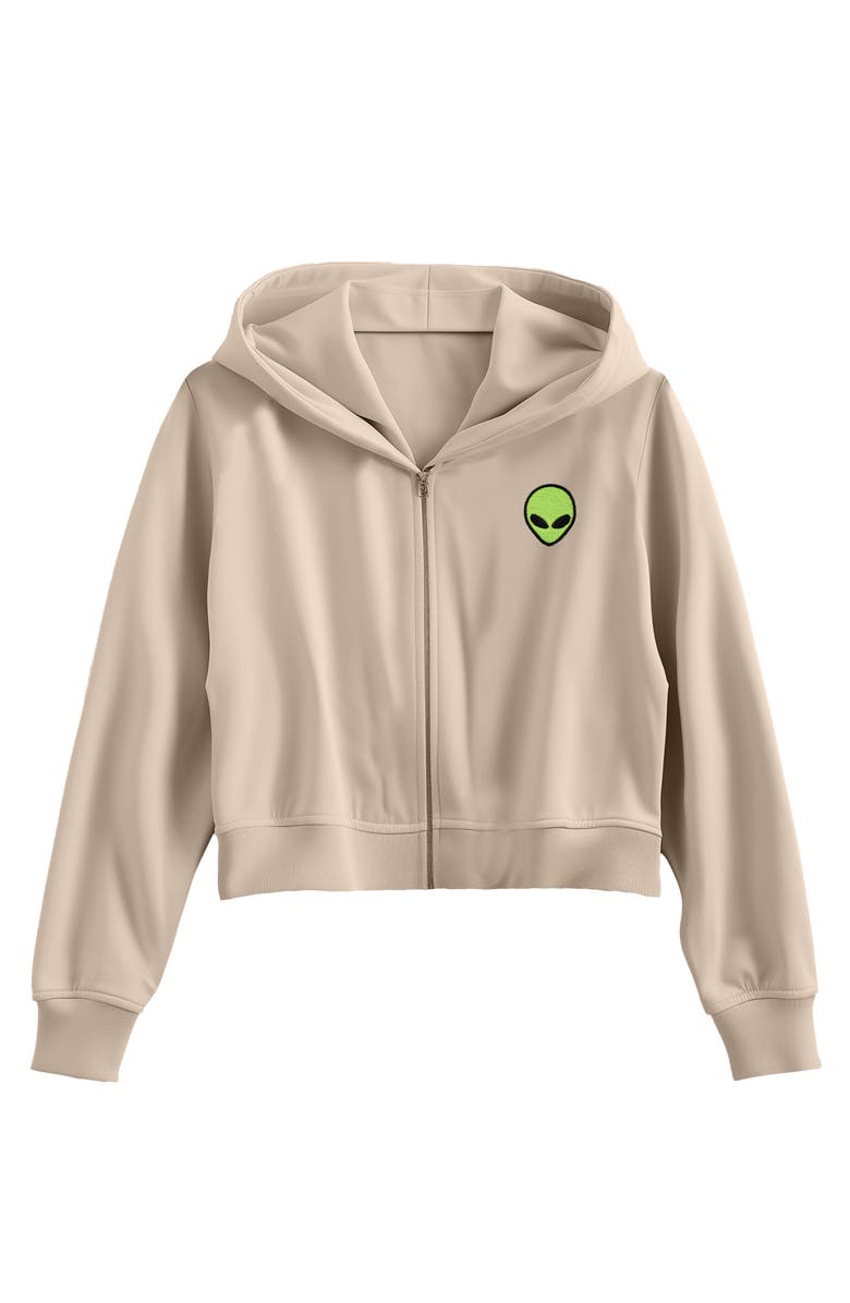 Dalix Alien Fleece Zip Hoodie, Main, color, Tan