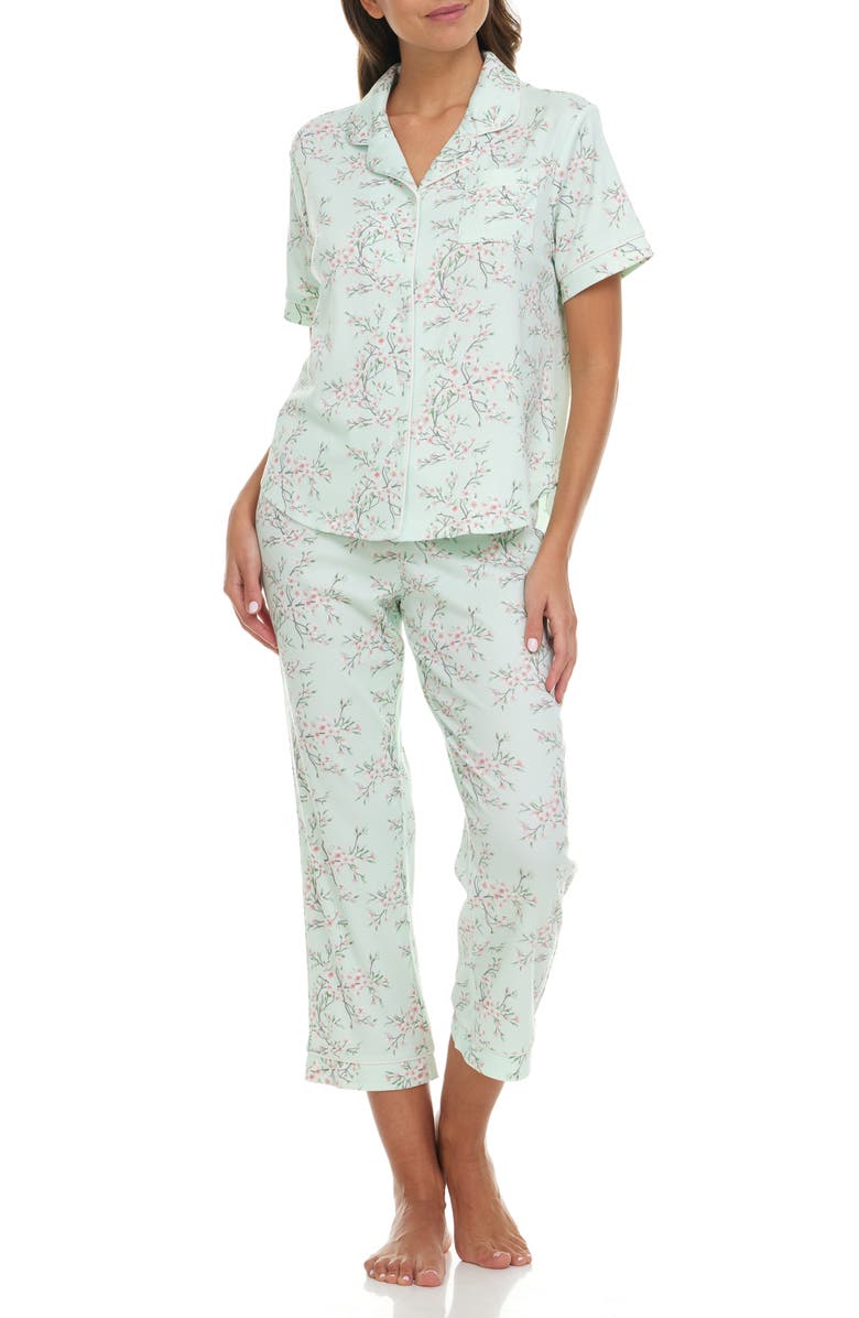 Flora By Flora Nikrooz Annie Rib Capri Pajama Set, Main, color, 