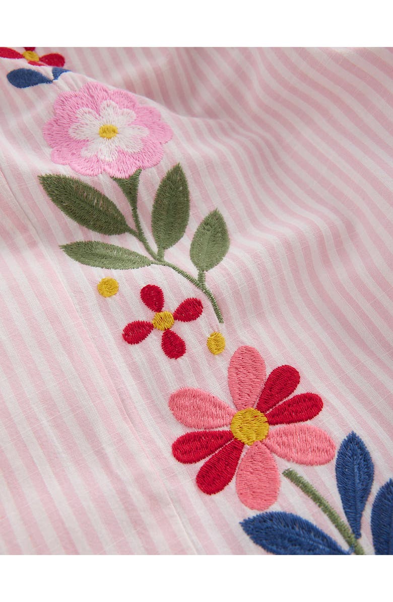 Mini Boden Kids' Scallop Hem Pants, Alternate, color, Chalk Pink/ Ivory Floral