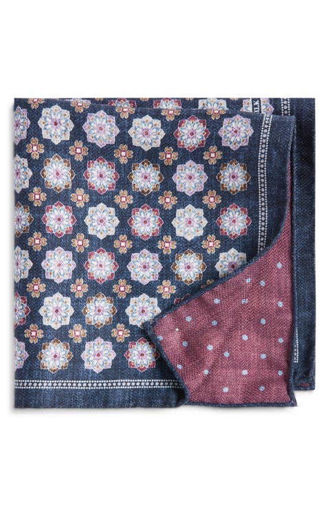 Double Print Silk Pocket Square