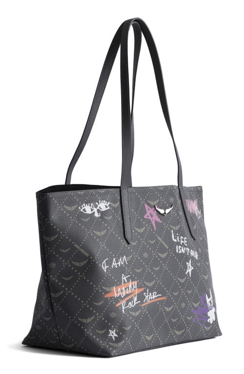 Zadig & Voltaire Womens Road Z Shopper Coated-canvas Tote Bag In Multi