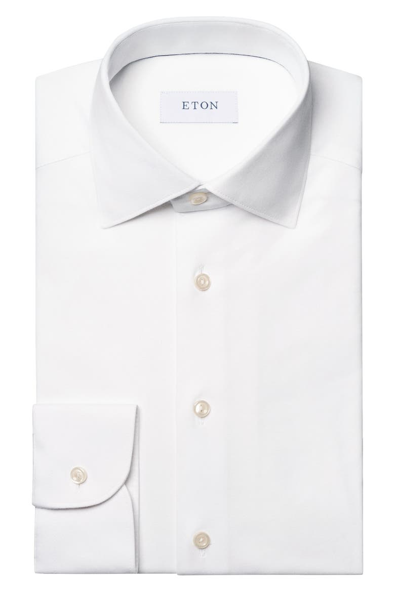 Slim Fit 4Flex Stretch Jersey Dress Shirt, Alternate, color, WHITE