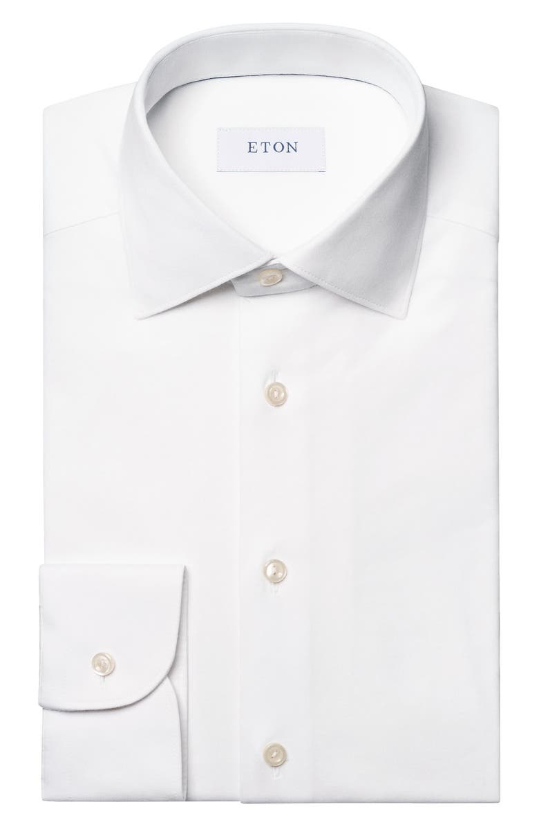 Eton Slim Fit 4Flex Stretch Jersey Dress Shirt, Alternate, color, White