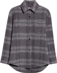 Johnstons of Elgin Oversize Donegal Cashmere & Wool Button-Up Shirt