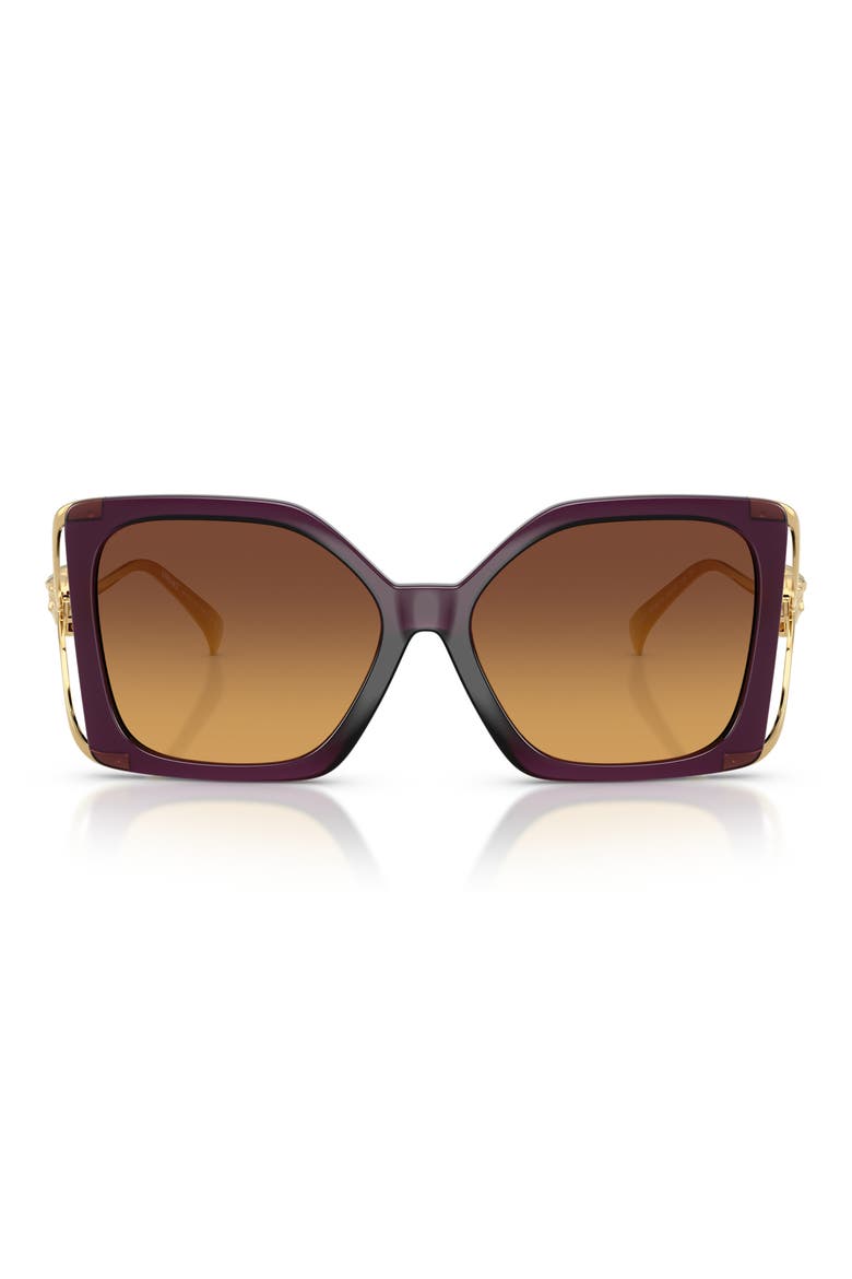 58mm Square Sunglasses, Main, color, OPAL PURPLE / YELLOW BROWN