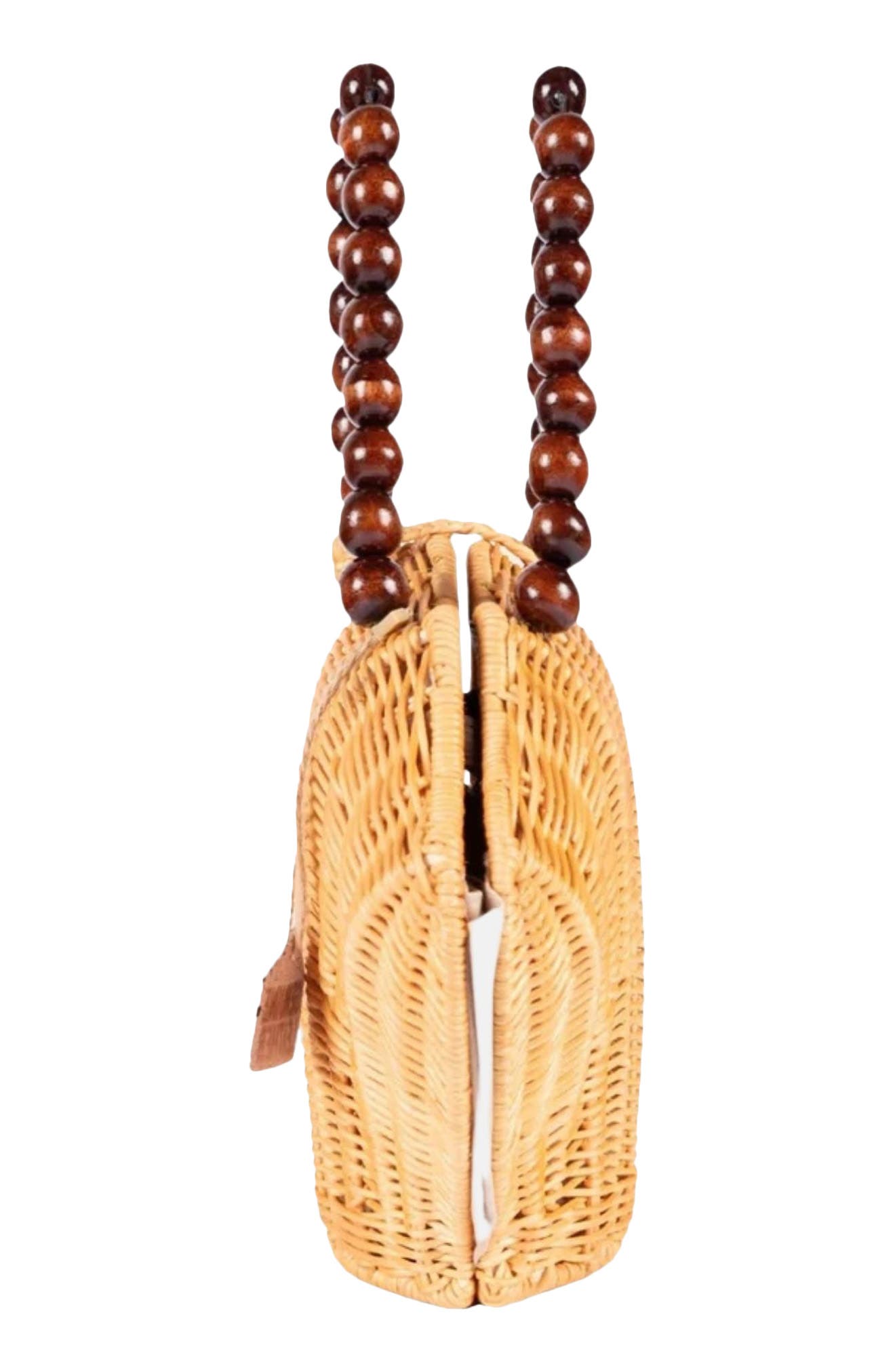 Shellie Shell Basket Bag, Alternate, color, BROWN NATURAL