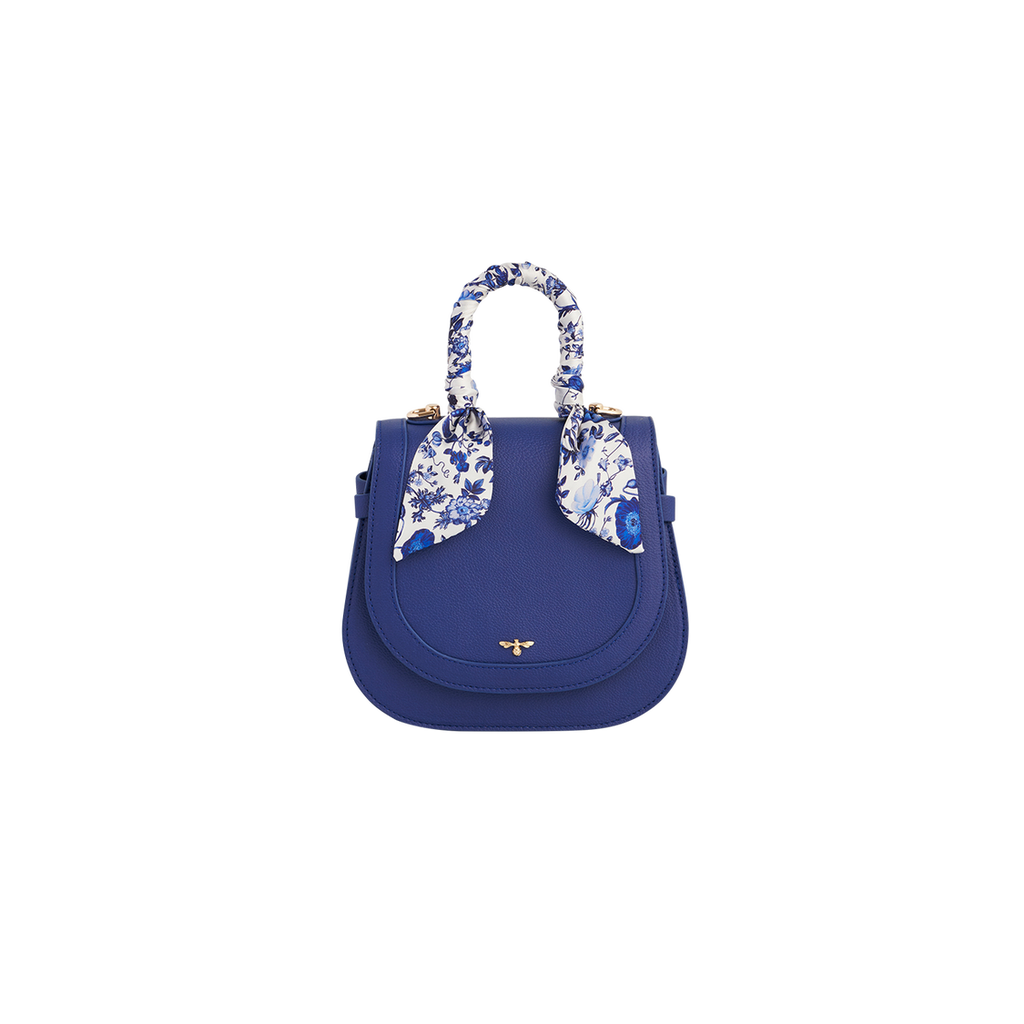 Fable England Top Handle Blue Saddle Bag In Blue