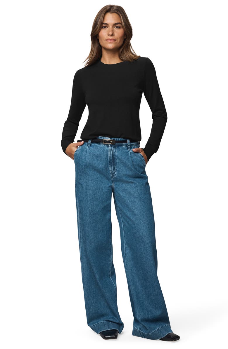 Splendid Rosanna Crewneck Sweater, Alternate, color, Black