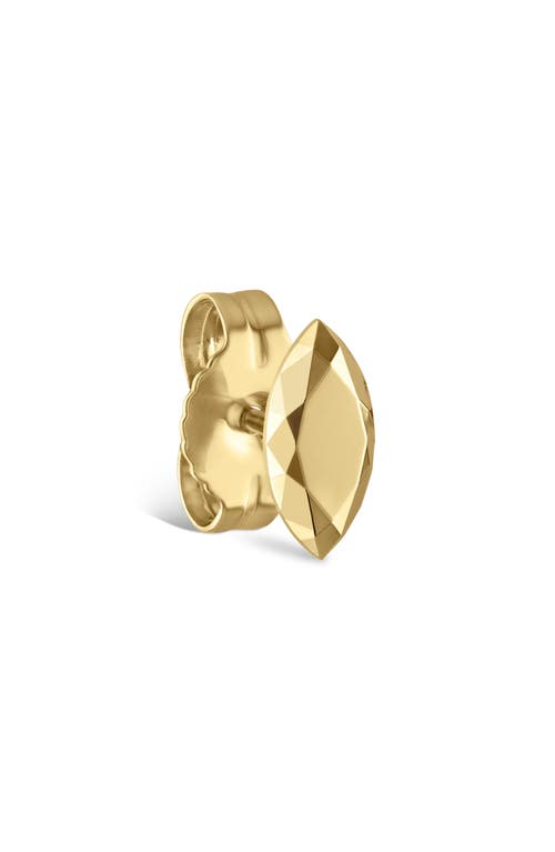 Maria Tash Faceted Marquise Single Stud Earring In Gold