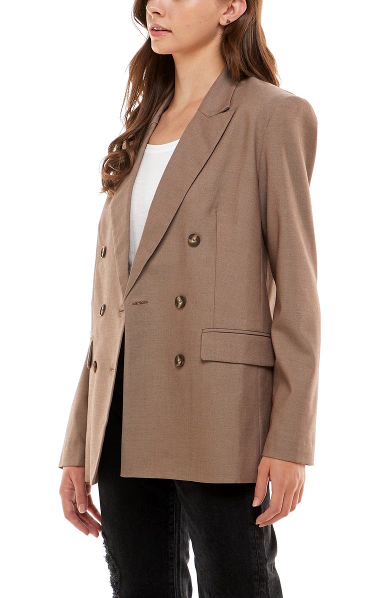 WAYF Finn Metallic Daisy Double Breasted Blazer, Alternate, color, 