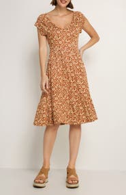 LASCANA Women's V-Neck Flounce Dress