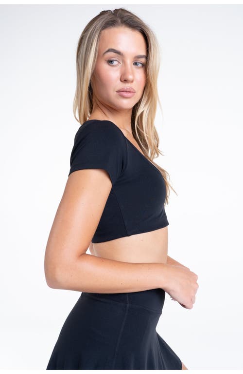 Vitality Cloud Ii V Cropped Tee In Black