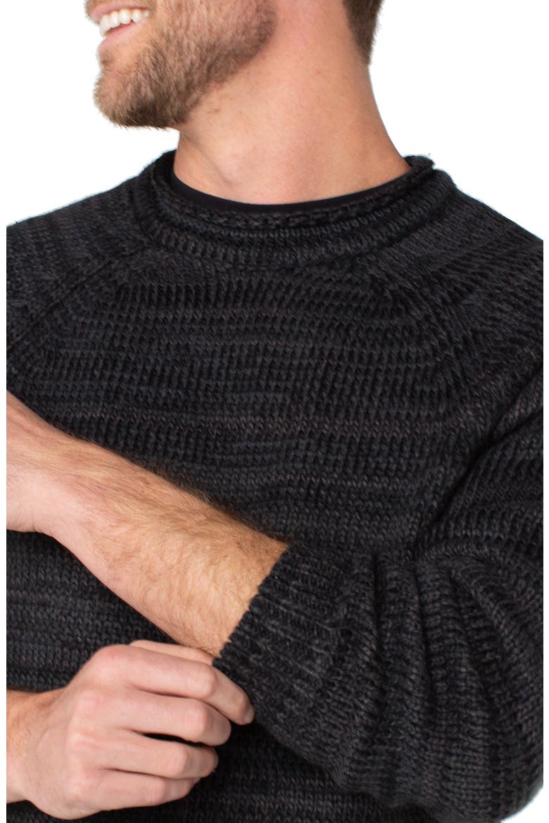 Raglan Sleeve Sweater, Alternate, color, BLACK GREY SPRUCE