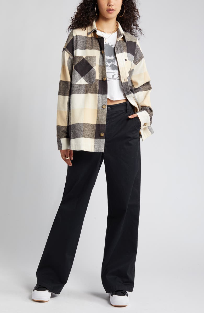 Rip Curl La Isla Plaid Flannel Button-Up Shirt, Main, color, 