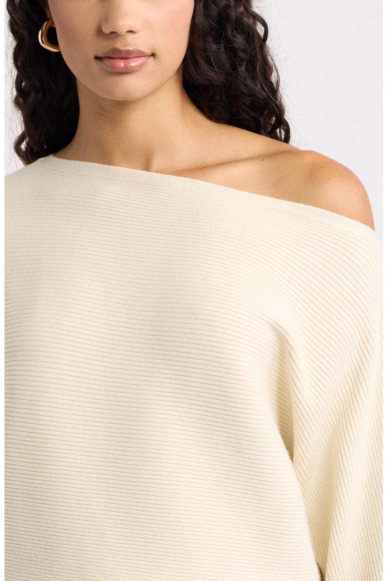Softluxe Off the Shoulder Sweater, Alternate, color, IVORY DOVE