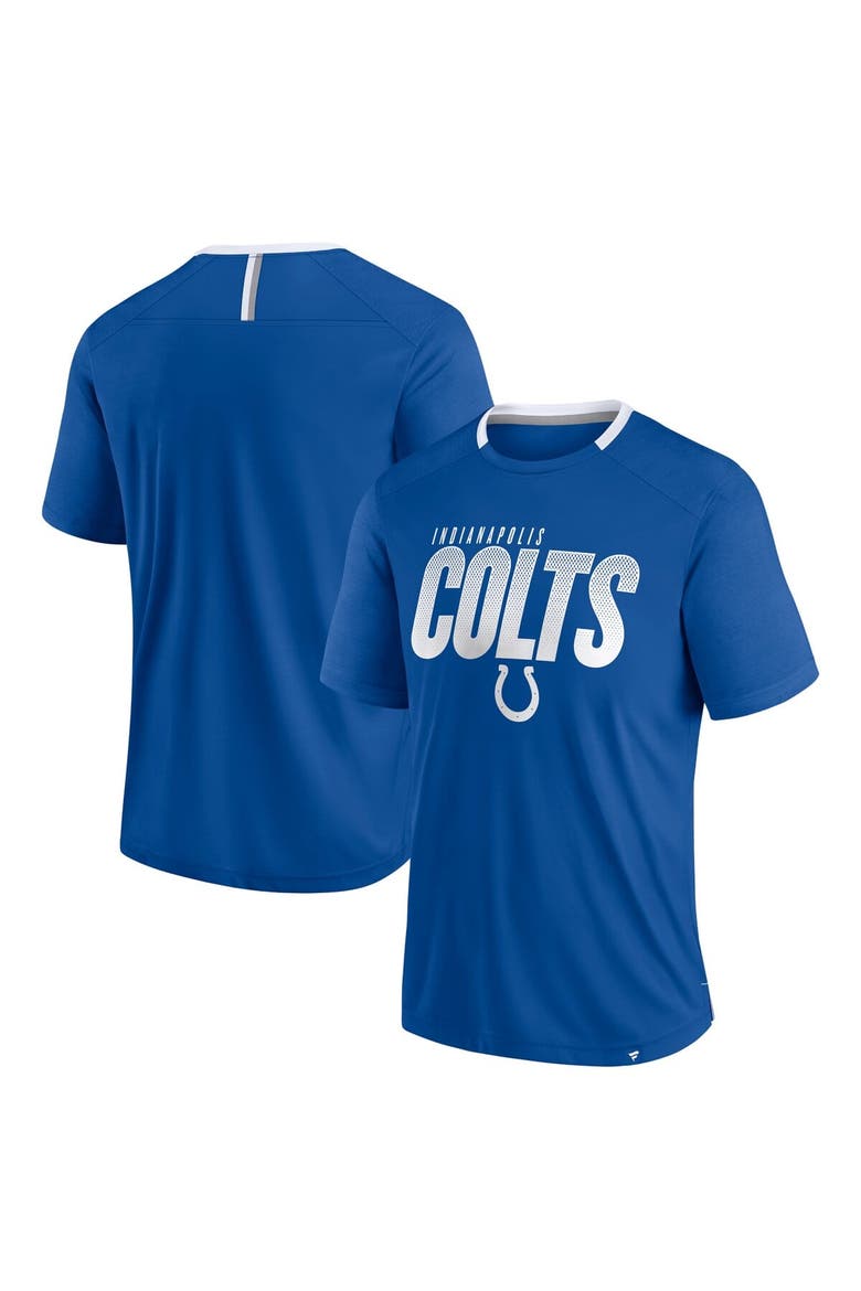 Men's Fanatics Royal Indianapolis Colts Defender Fade Slant T-Shirt, Main, color, Royal
