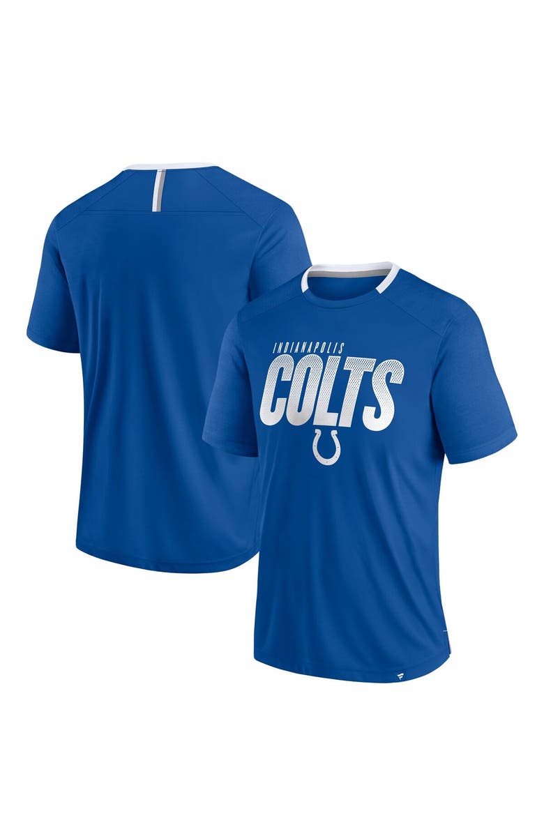FANATICS Men's Fanatics Royal Indianapolis Colts Defender Fade Slant T-Shirt, Main, color, Royal