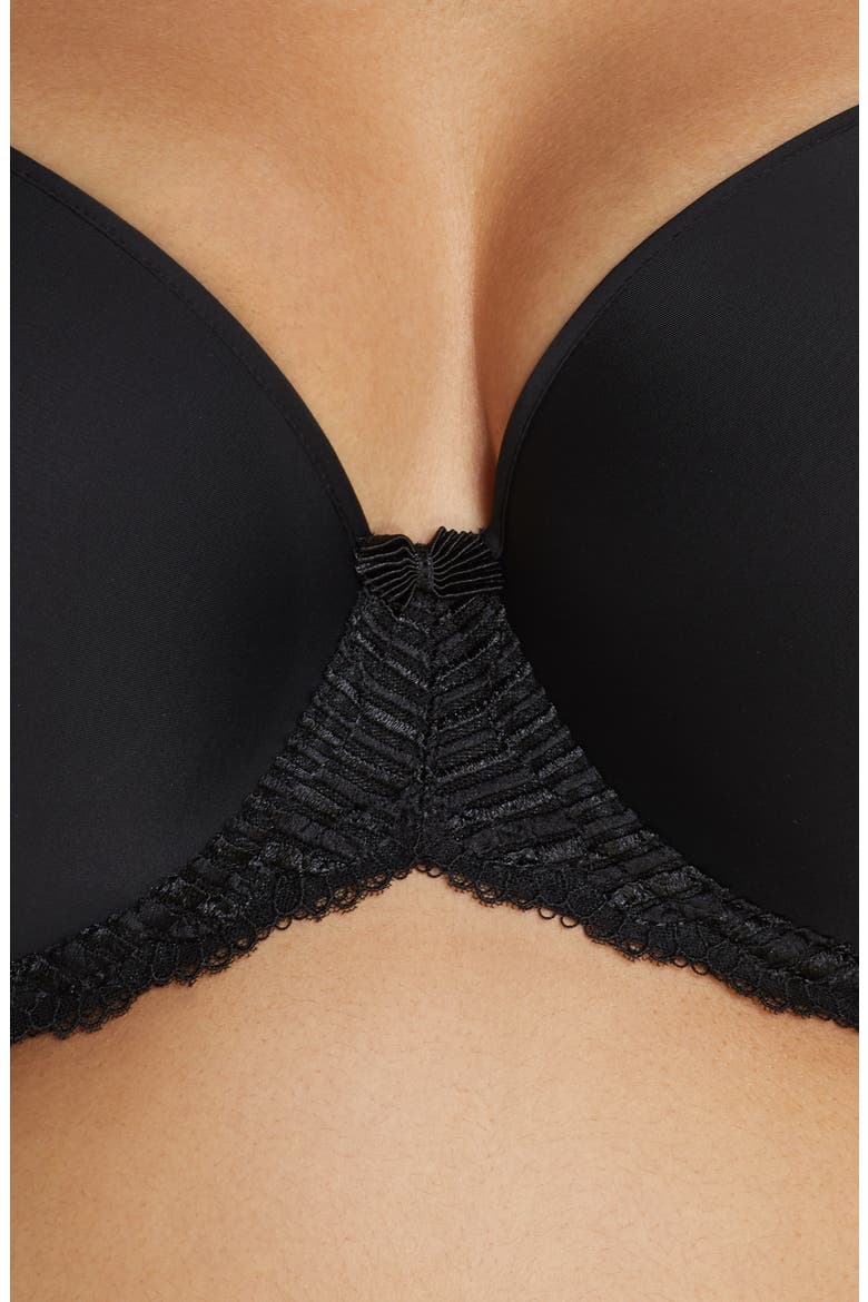 La Femme Underwire T-Shirt Bra, Alternate, color, BLACK