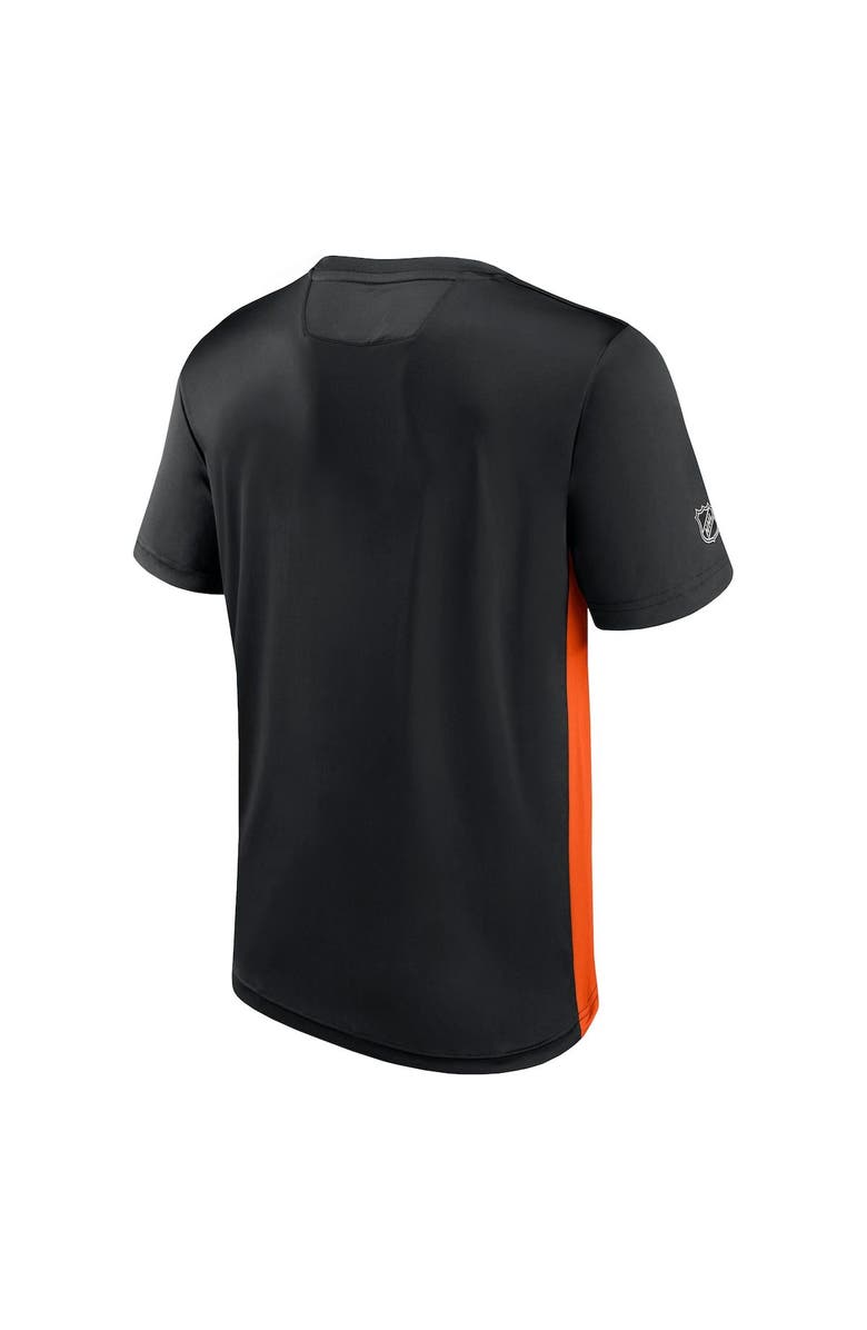 FANATICS Men's Fanatics Branded Black/Orange Philadelphia Flyers Authentic Pro Rink Tech T-Shirt, Alternate, color, 