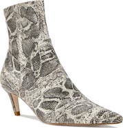 AZALEA WANG Leoncio Snakeskin Embossed Bootie