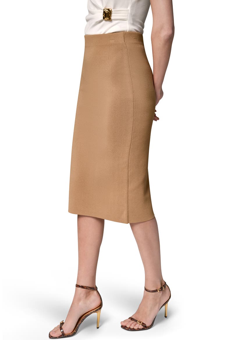 Sweater Midi Pencil Skirt, Alternate, color, FAWN