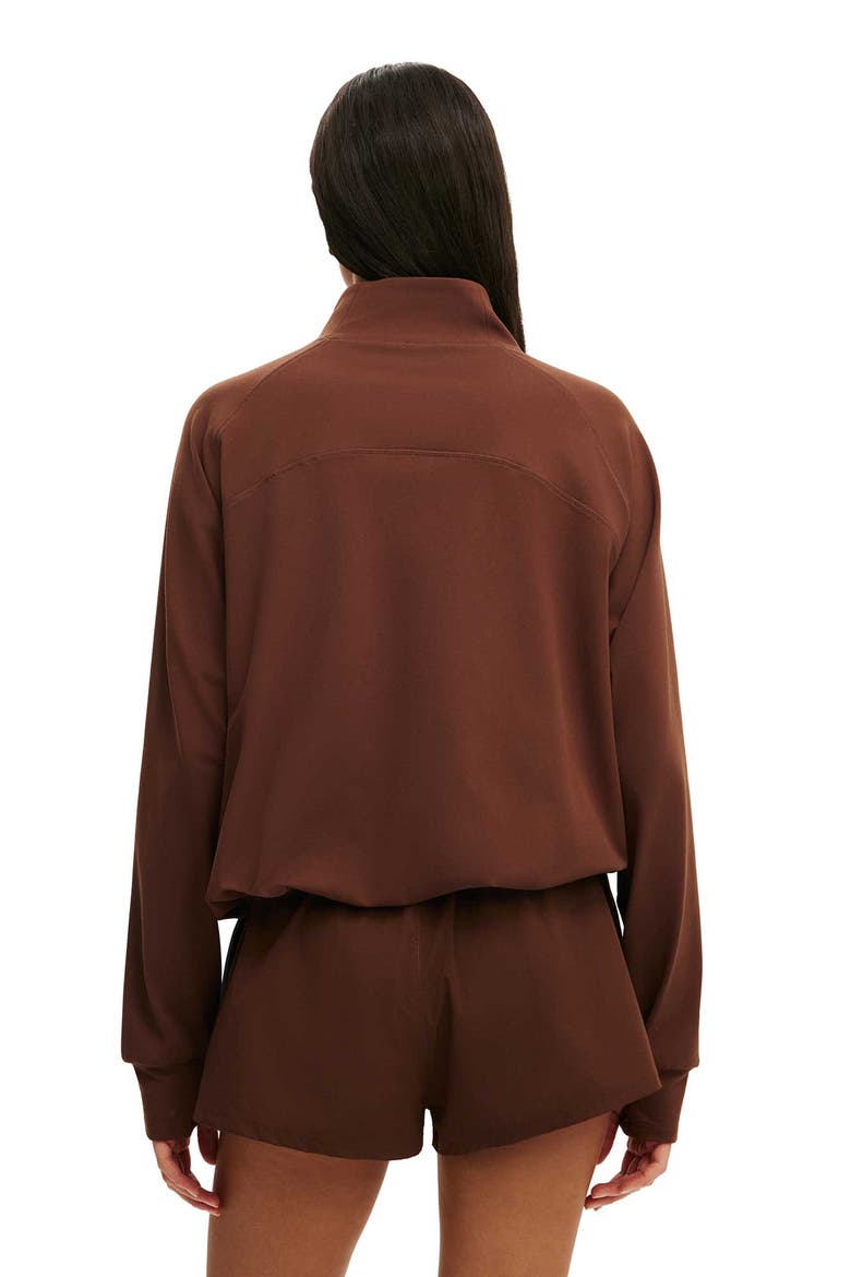 Women's Active Oversized Track Jacket, Alternate, color, Chestnut