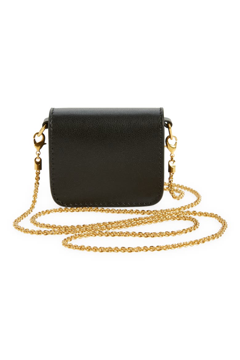 Locò Leather AirPods Case on a Chain, Alternate, color, 0NO NERO
