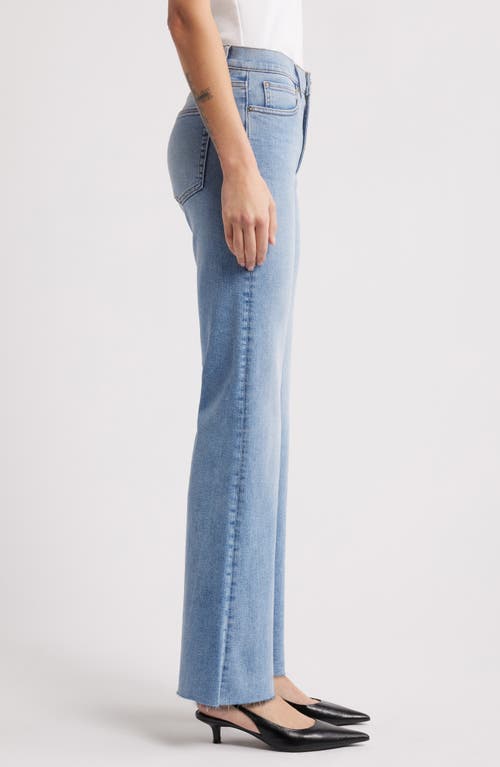 Frame The Icon Raw Hem Flare Jeans In Lark Raw After
