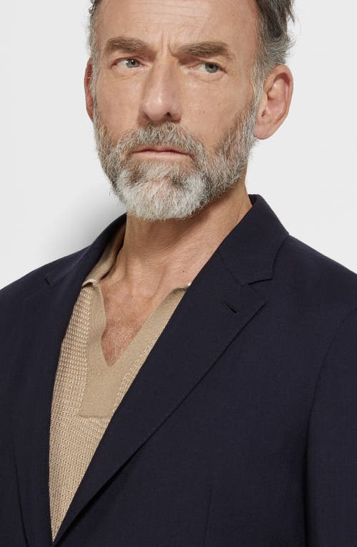 Zegna Deconstructed Oasi Cashmere Sport Coat In Navy Solid