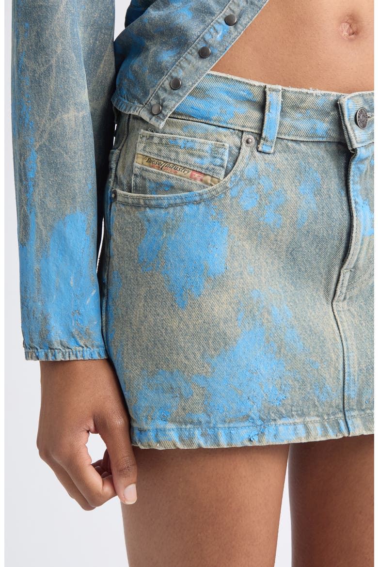 Denim Miniskirt, Alternate, color, SLATE/BLUE