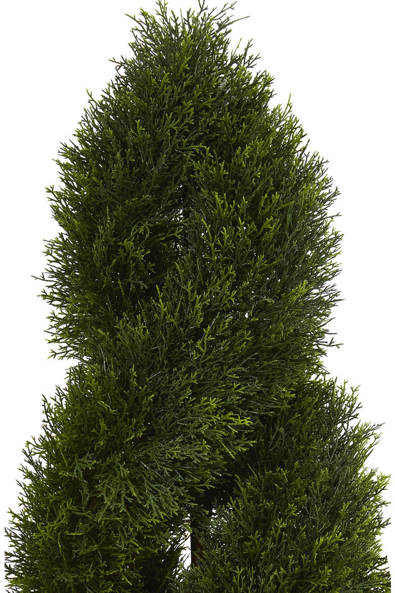 4' Cypress Double Spiral Artificial Tree, Alternate, color, GREEN