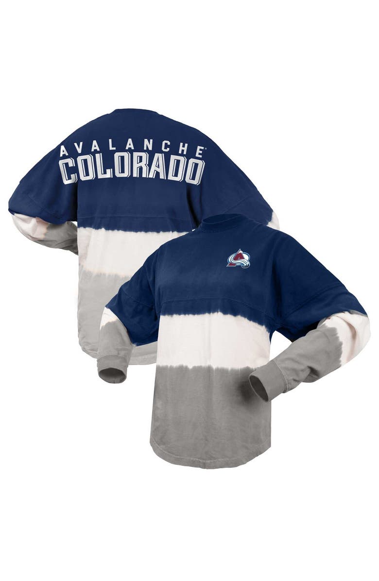SPIRIT JERSEY Women's Fanatics Branded Navy/Gray Colorado Avalanche Ombre Long Sleeve T-Shirt, Alternate, color, 