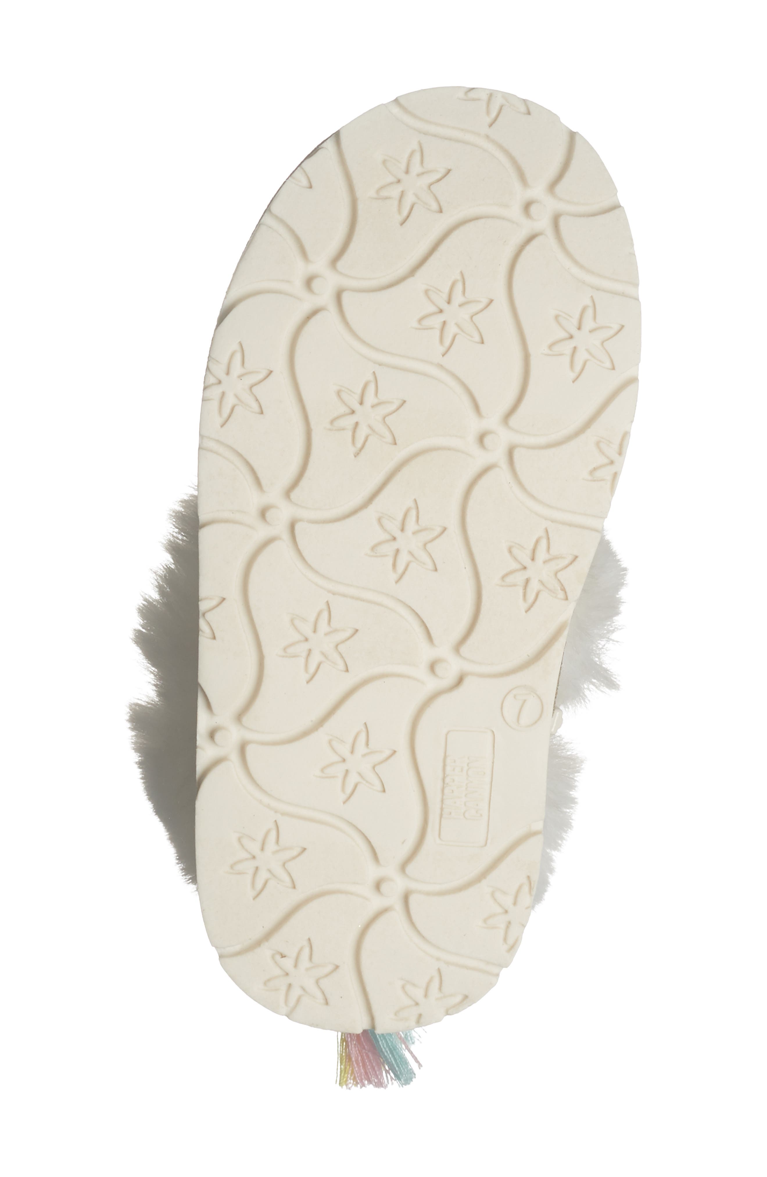Kids' Faux Fur Unicorn Cozy Boot, Alternate, color, WHITE