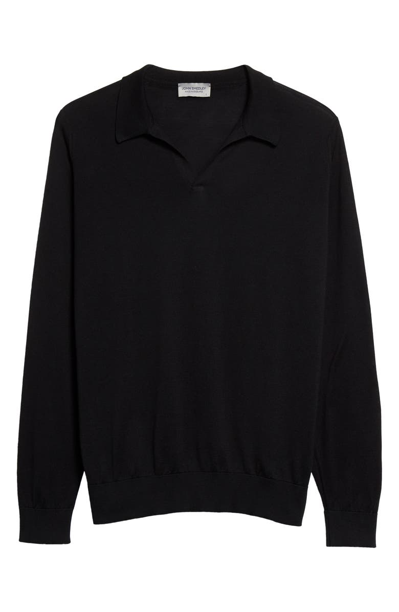John Smedley Puck Cotton Polo Sweater, Alternate, color, 