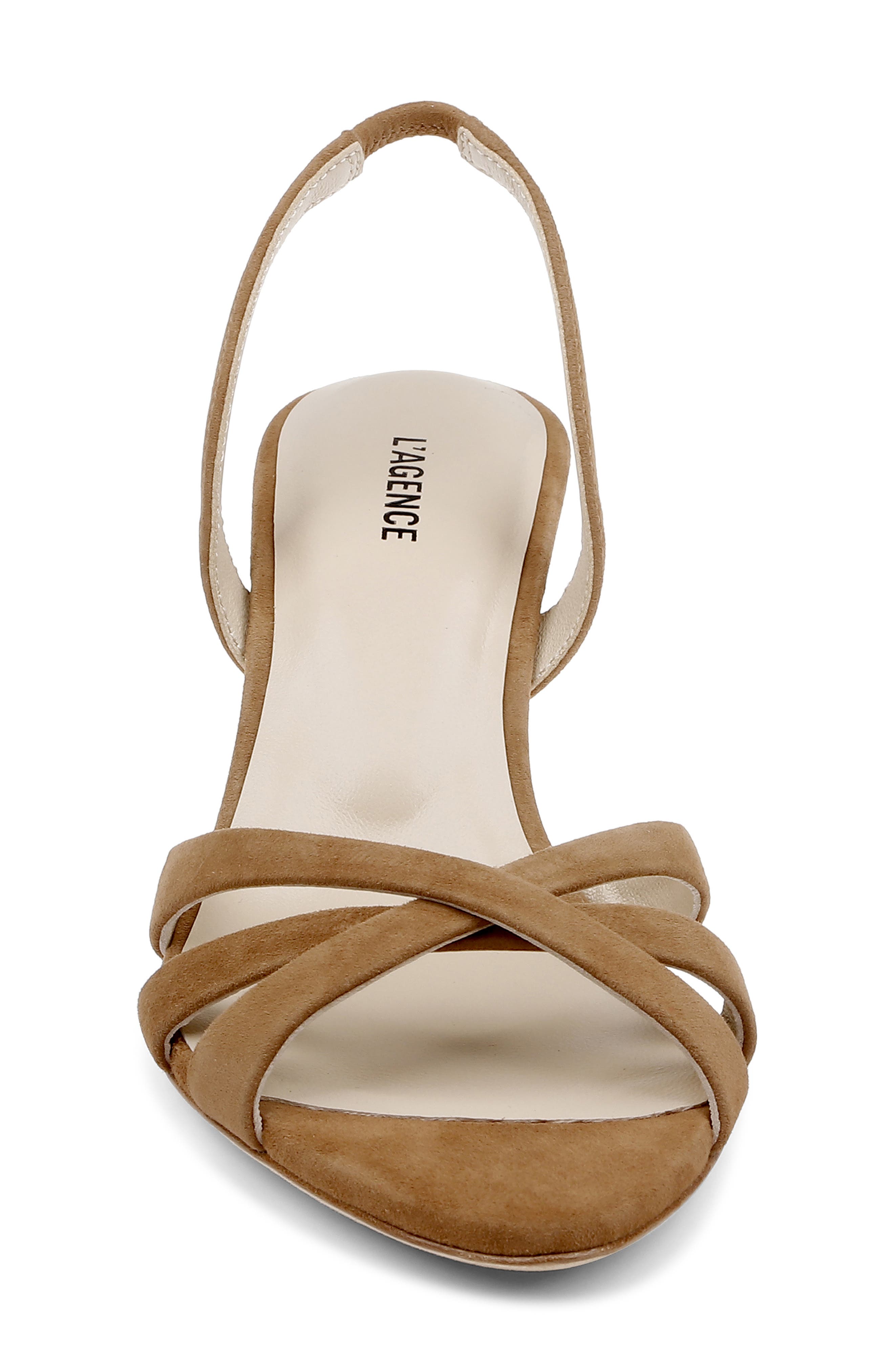 L'AGENCE Colwill Slingback Sandal, Alternate, color, Sand Suede