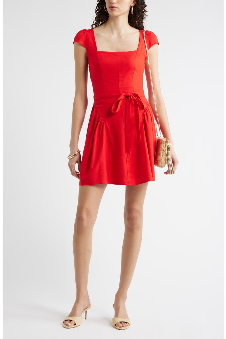 Fit & Flare Minidress, Main, color, RED BLOOM