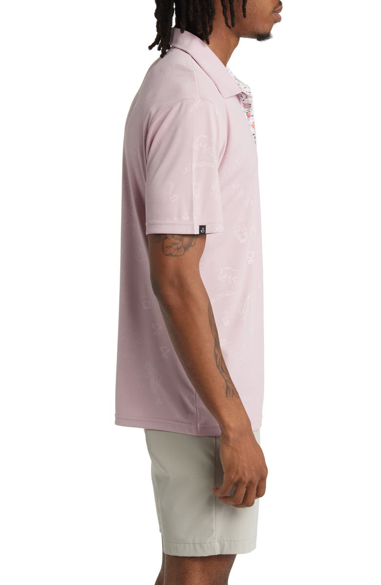 Swannies Crosby Bear Print Golf Polo, Alternate, color, 