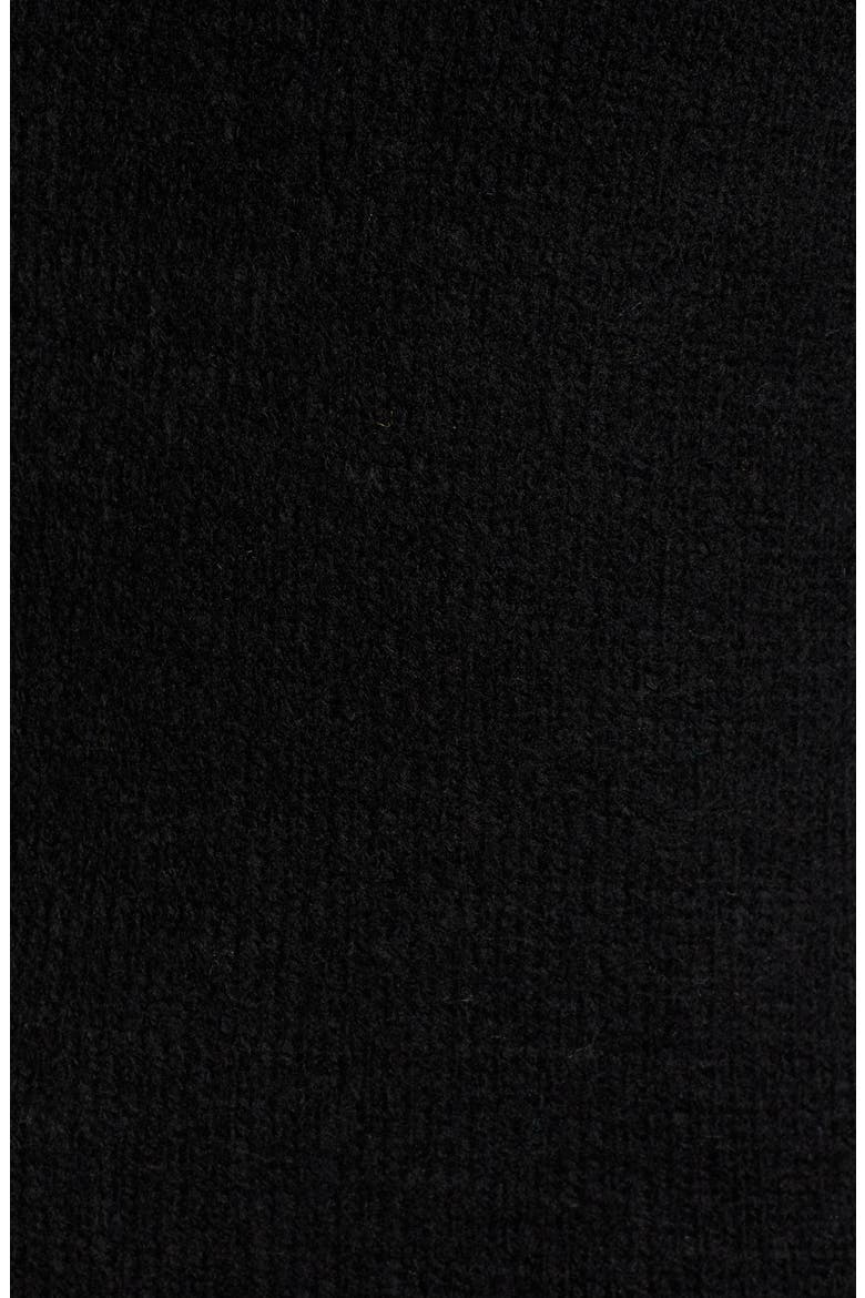 Fuzzy Mock Neck Sweater, Alternate, color, BLACK
