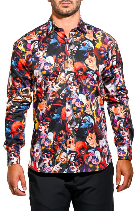 Fibonacci Resistance Contemporary Fit Button-Up Shirt