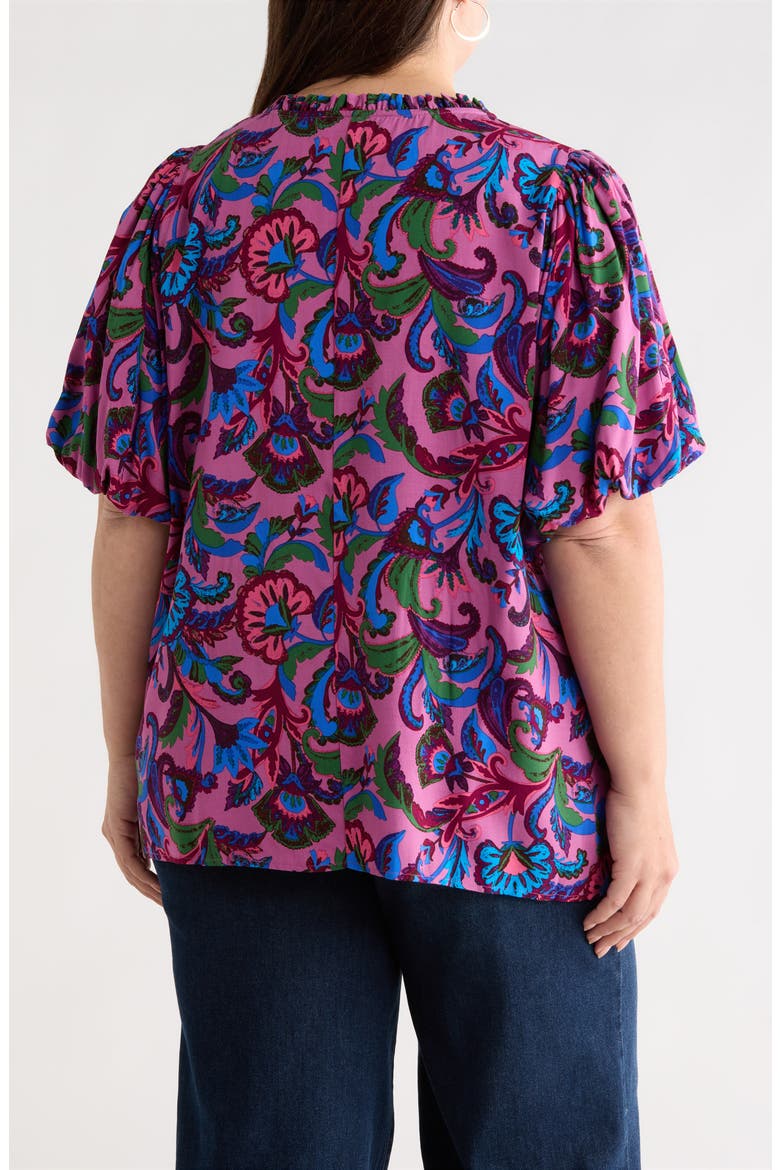 Valier Floral Print Puff Sleeve Top, Alternate, color, MAUVE-MULTI