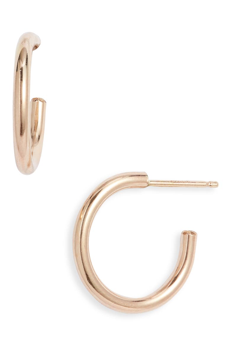 Everyday Hoop Earrings, Main, color, 14K GOLD FILL