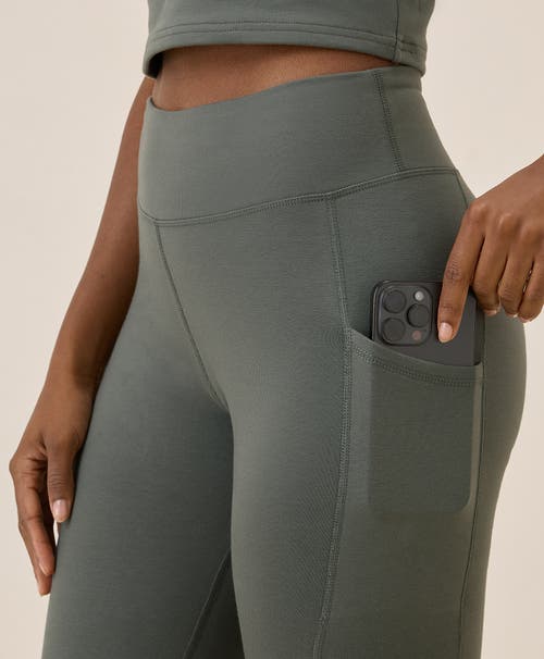 Pact On The Go-to Pocket Legging Made With Organic Cotton In Castor Grey
