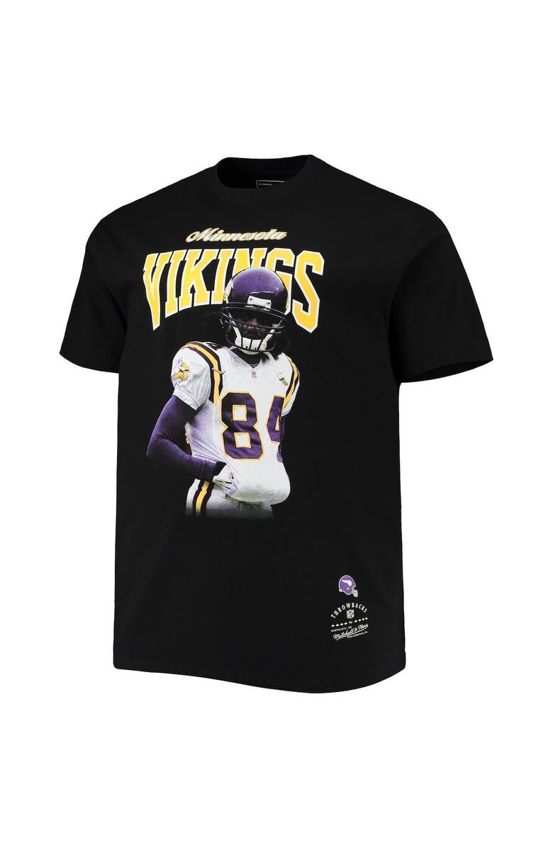 Mitchell & Ness Men's Mitchell & Ness Randy Moss Black Minnesota Vikings Big & Tall Player Name & Number T-Shirt, Alternate, color, 