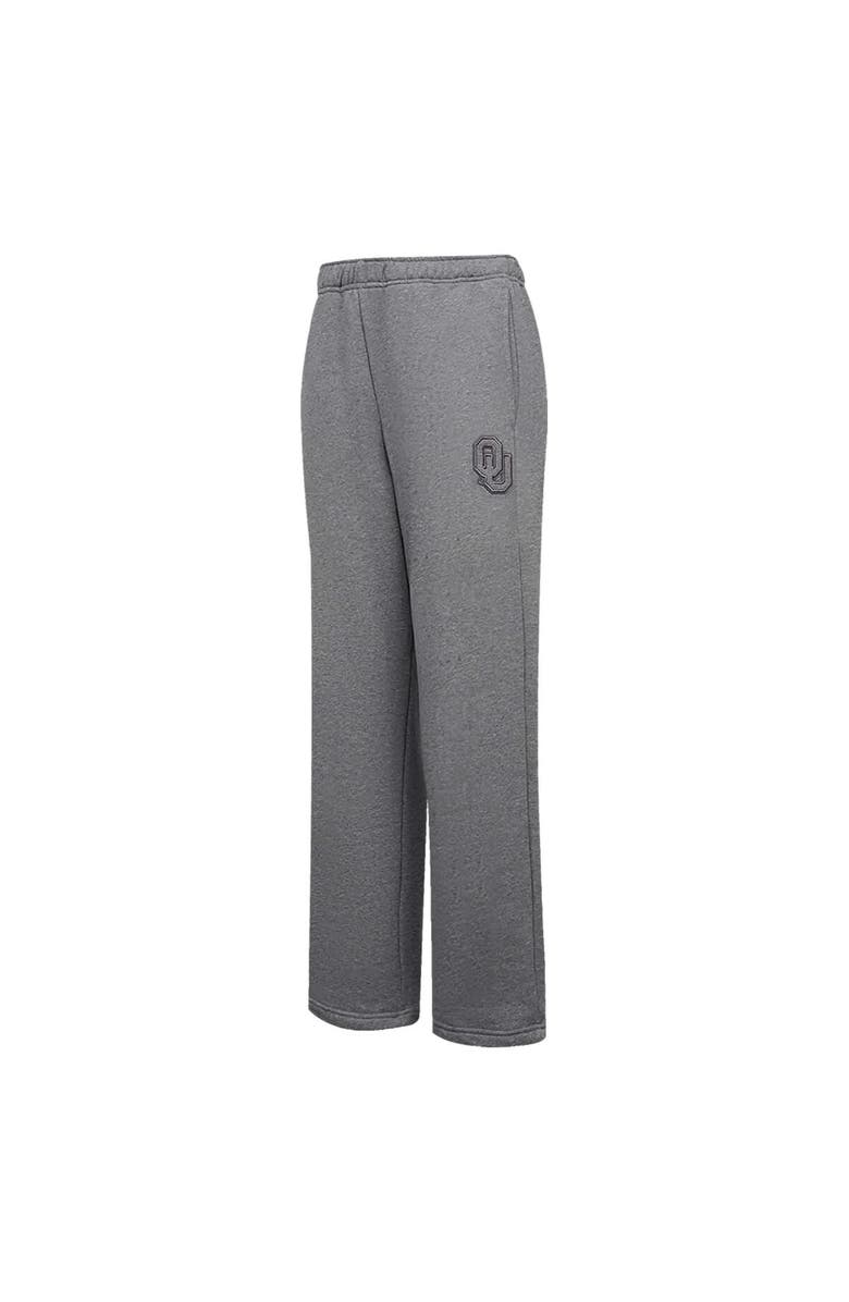 PRO STANDARD Women's Pro Standard Heather Charcoal Oklahoma Sooners Tonal Neutral Relaxed Fit Fleece Sweatpants, Alternate, color, Heather Charcoal