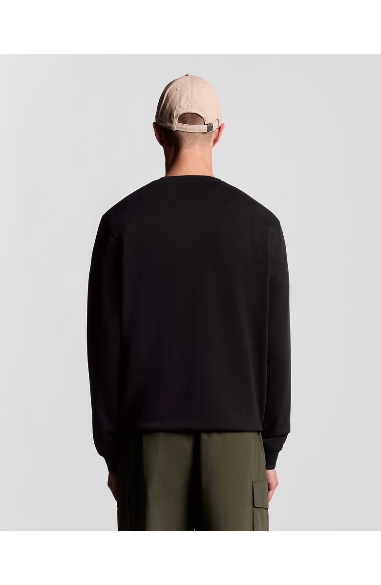 Lyle & Scott Crew Neck Sweater, Alternate, color, Jet Black