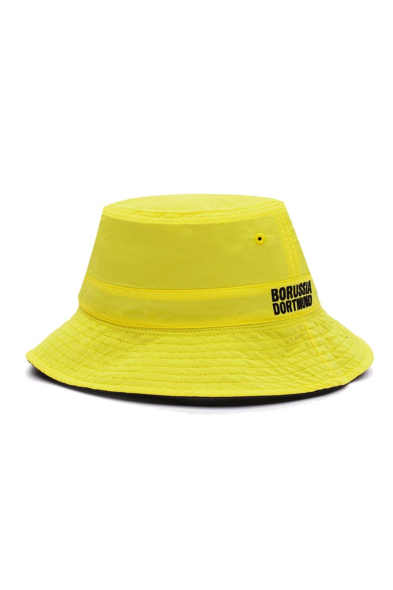Men's Black/Yellow Borussia Dortmund Terrain Reversible Adjustable Bucket Hat, Alternate, color, Black
