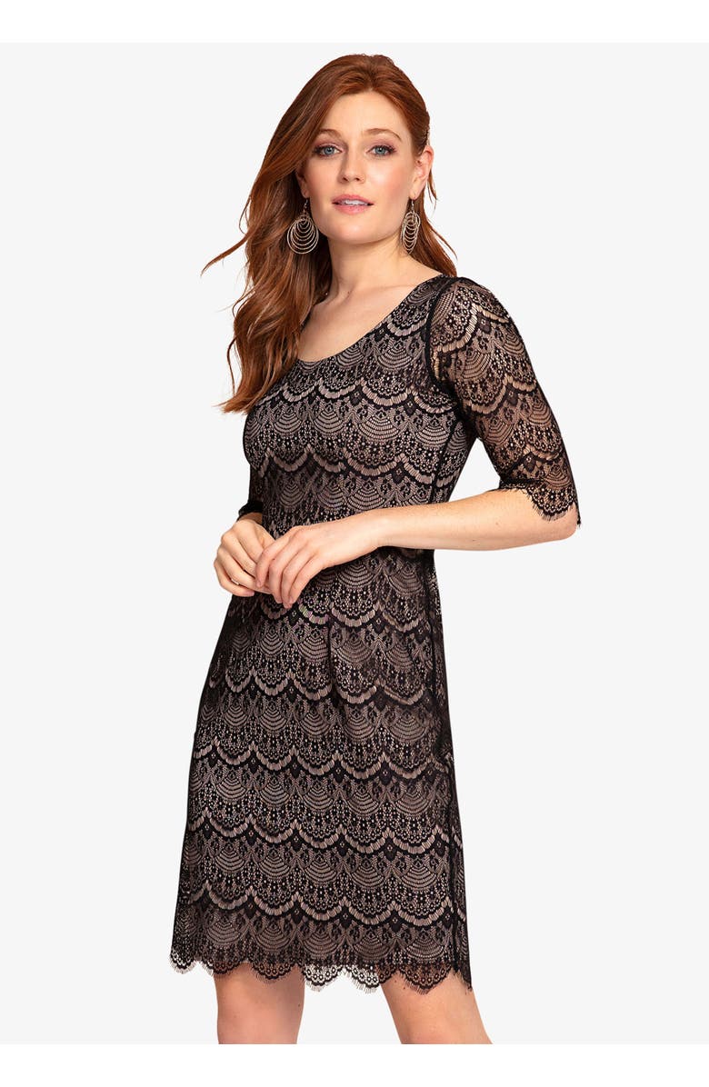 Alie Street London Maya Lace Dress, Main, color, Black