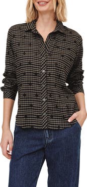 Bella Dahl Eyelet Gingham Shirt